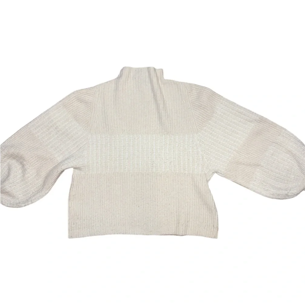 French Connection Vhori Mock Neck Sweater In Oatmeal Mel Women’s Size Medium - Picture 11 of 12